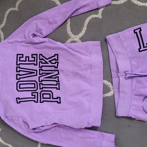 PINK Victoria's Secret Purple Jogger Sweatpants - Picture 3 of 5